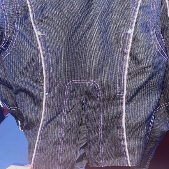 Vance Leathers Women's Black & Purple Textile Jacket Reflective Tribal Detail - Picture 12 of 12